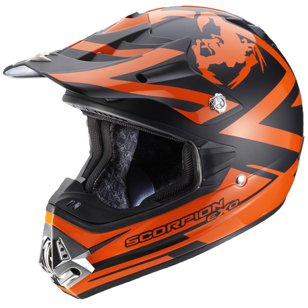casco moto Scorpion VX-17 Air Smasher Negro Naranja