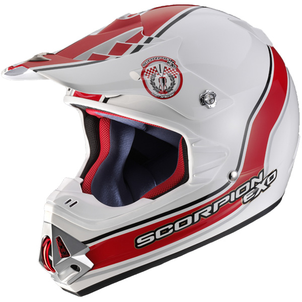 casco moto Scorpion VX-17 Air Trophy Blanco Rojo