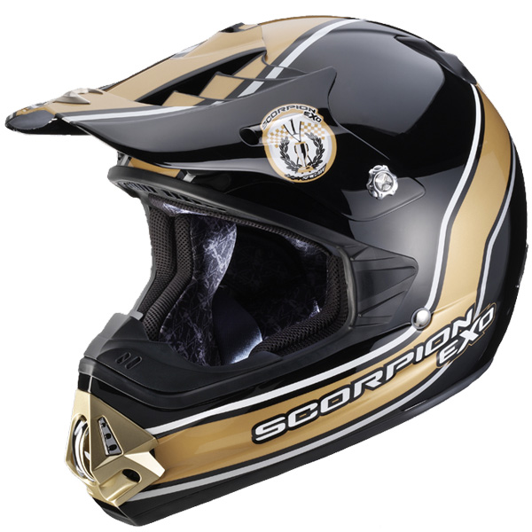 casco moto Scorpion VX-17 Air Trophy Negro Oro
