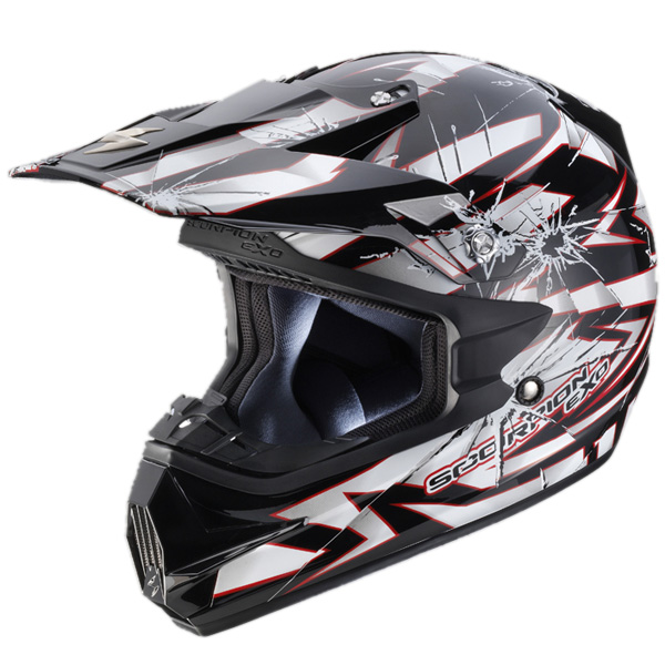 casco moto Scorpion VX-24 Air Impact Negro Rojo