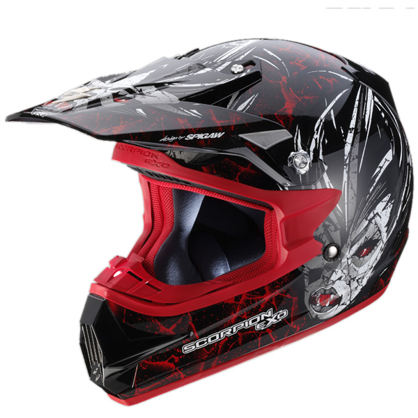 casco moto Scorpion VX-24 Air Vampire Negro Rojo