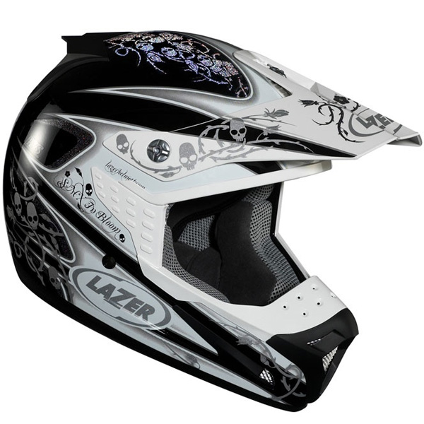 casco moto Lazer SMX In Bloom Gris