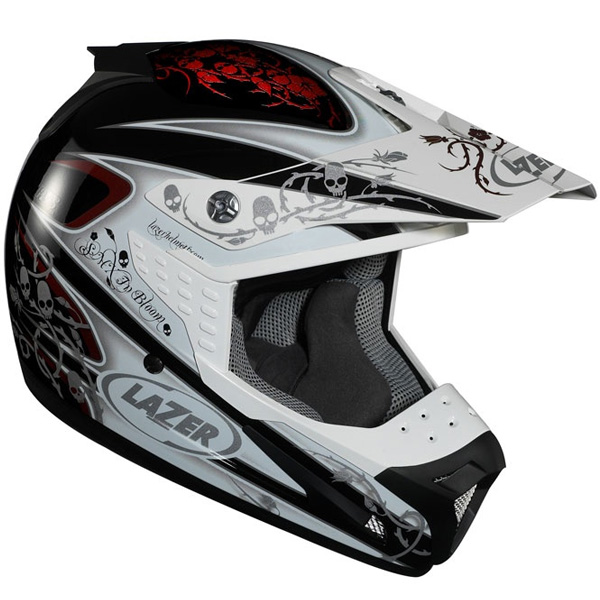 casco moto Lazer SMX In Bloom Rojo