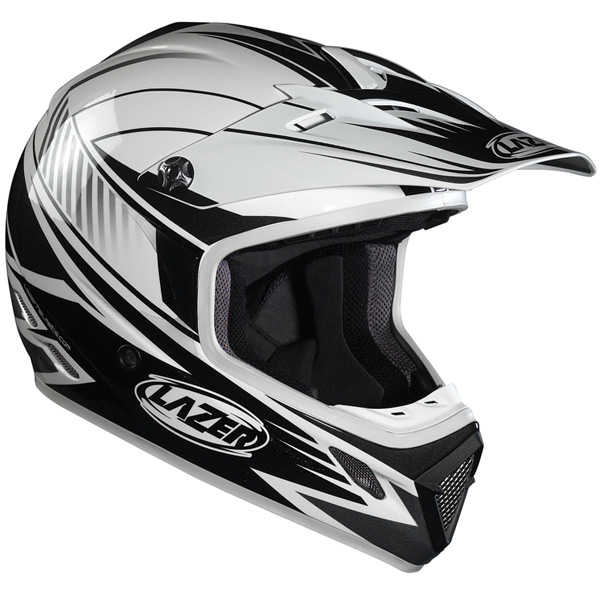 casco moto Lazer MX7 Prime Blanco Gris