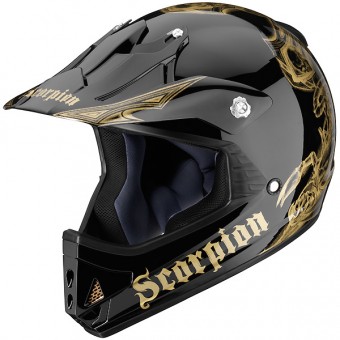 casco moto Scorpion VX-14 Scorpion Negro Oro