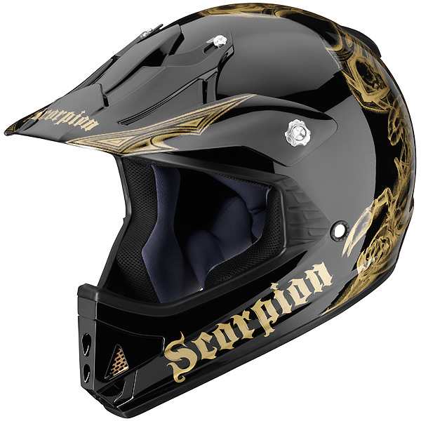 casco moto Scorpion VX-14 Scorpion Negro Oro