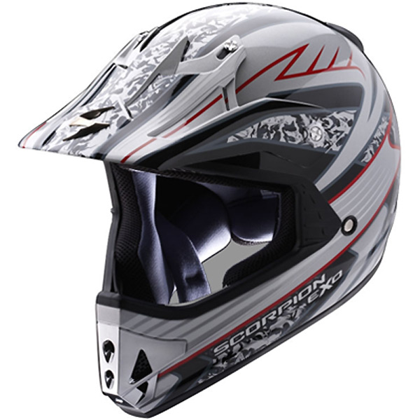 casco moto Scorpion VX-14 Stalker Plata
