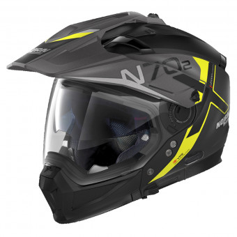 Convertible Nolan N70 2 X Bungee N-Com Flat Black Yellow 36