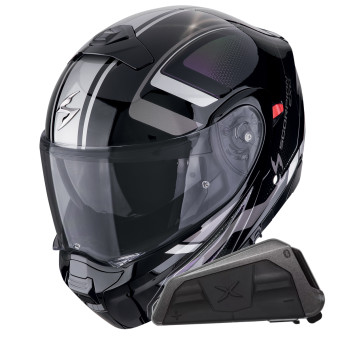 Convertible Scorpion Exo 930 Evo Ardens Camalen Negro + Kit Bluetooth Exo-Com Link-1