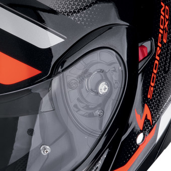Scorpion Exo 930 Evo Ardens Metal Negro Rojo + Kit Bluetooth Exo-Com Link-1