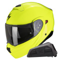 Pack Exo 930 Evo Solid Neon Yellow + Kit bluetooth Exo-Com Link-1