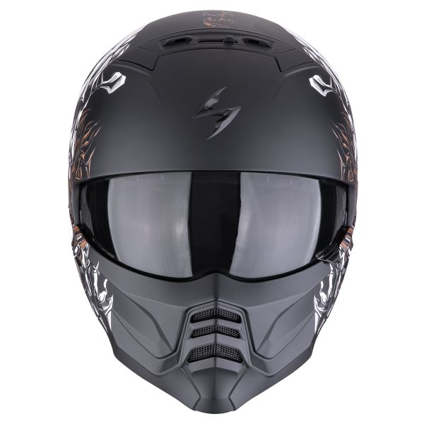 Scorpion Exo Combat II Genesis Negro Mate Oro Blanco