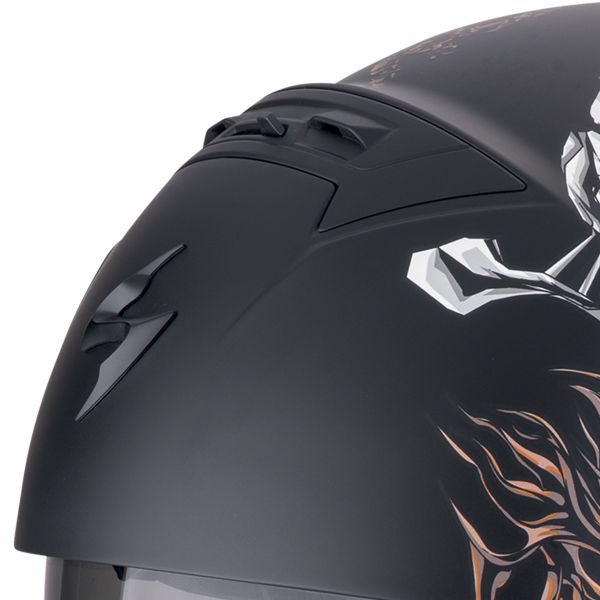 Scorpion Exo Combat II Genesis Negro Mate Oro Blanco