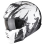 Casque Convertible Scorpion Exo Combat II Marauder Matt Black White