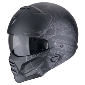 Convertible Scorpion Exo Combat II Spiderweb Negro Mate Plata