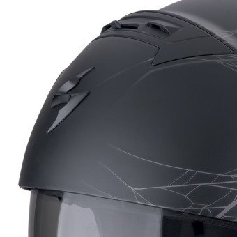 Scorpion Exo Combat II Spiderweb Negro Mate Plata