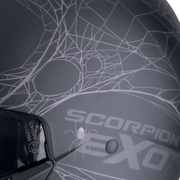 Scorpion Exo Combat II Spiderweb Negro Mate Plata