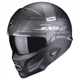 Casque Convertible Scorpion Exo Combat II Xenon Matt Black White Casque Convertible Scorpion Exo Combat II Xenon Matt Black White