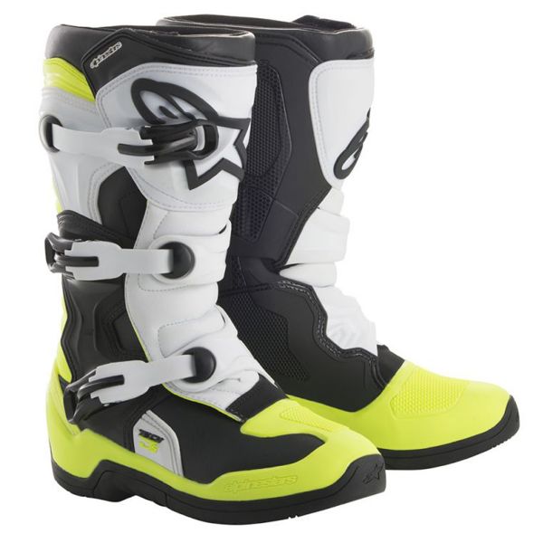 Botas Motocross Alpinestars Tech 3S Kids Black White Yellow Fluo