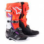 Botas Motocross Alpinestars Tech 10 Negro Rojo Fluo Naranja Fluo Blanco