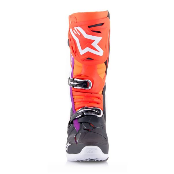 Alpinestars Tech 10 Negro Rojo Fluo Naranja Fluo Blanco