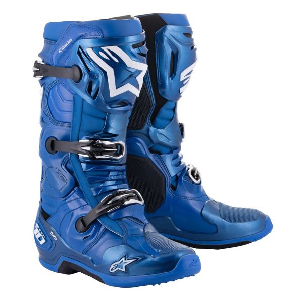 Botas Motocross Alpinestars Tech 10 Azul Negro Botas Motocross Alpinestars Tech 10 Azul Negro