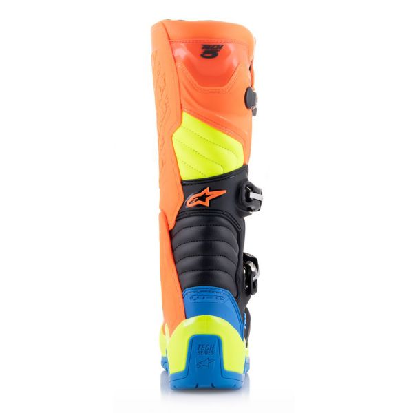 Alpinestars Tech 5 Naranja Fluo Esmalte Azul Amarillo Fluo