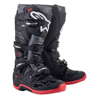 Botas Motocross Alpinestars Tech 7 Black Cool Grey Red Botas Motocross Alpinestars Tech 7 Black Cool Grey Red