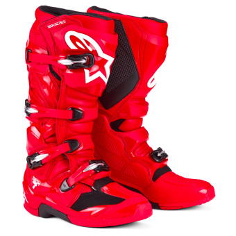 Botas Motocross Alpinestars Tech 7 Black Red Fluo
