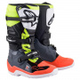 Botas Motocross Alpinestars TECH 7 S Gris Oscuro Rojo Amarillo Fluo Nio
