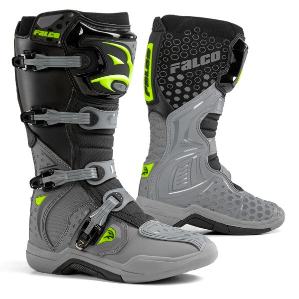 Botas Motocross Falco Level 2 Grey Fluo