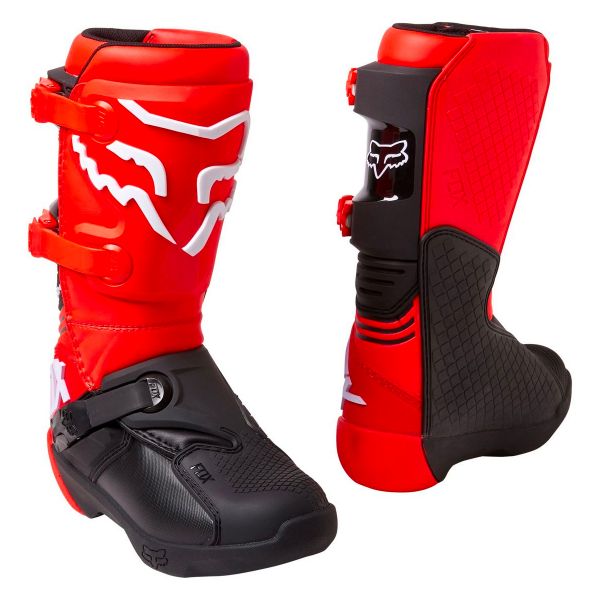Botas motocross FOX Comp Boot Fluo Red Ni o Al Mejor Precio