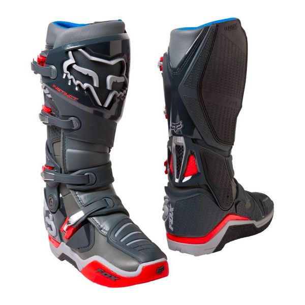 Botas Motocross FOX Instinct Boot Grey Red