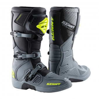 Botas Motocross Kenny Track Grey Neon Yellow Boots Botas Motocross Kenny Track Grey Neon Yellow Boots