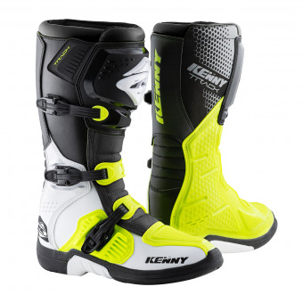 Botas Motocross Kenny Track White Neon Yellow Boots Botas Motocross Kenny Track White Neon Yellow Boots