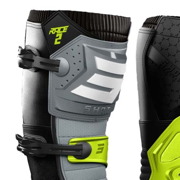 SHOT Race 2 Negro Gris Amarillo Nen