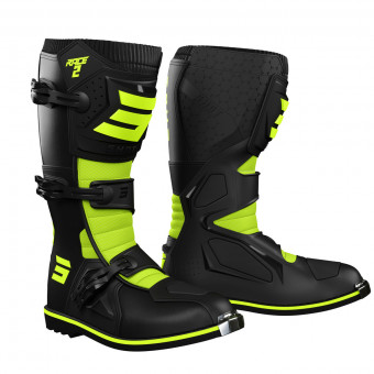Botas Motocross SHOT Race 2 Black Neon Yellow Botas Motocross SHOT Race 2 Black Neon Yellow