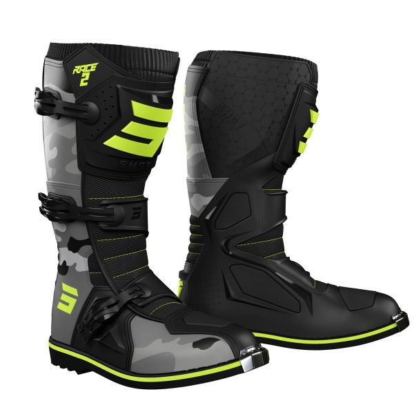 Botas Motocross SHOT Race 2 Camo Neon Yellow Niño Botas Motocross SHOT Race 2 Camo Neon Yellow Niño