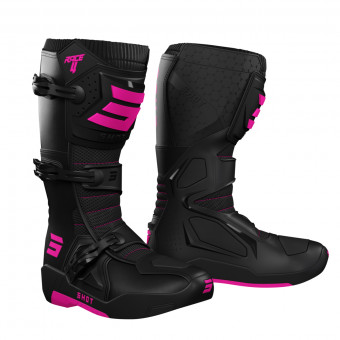 Botas Motocross SHOT Race 4 Black Pink Botas Motocross SHOT Race 4 Black Pink