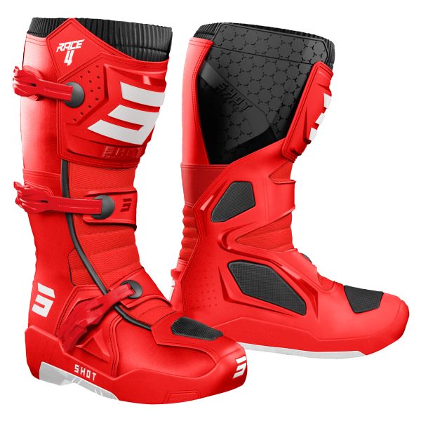 Botas Motocross SHOT Carrera 4 Rojo