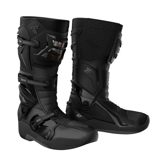 Botas Motocross SHOT Race 8 Black Chrome