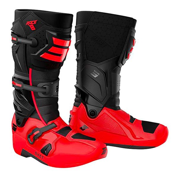 Botas Motocross SHOT Race 8 Black Red