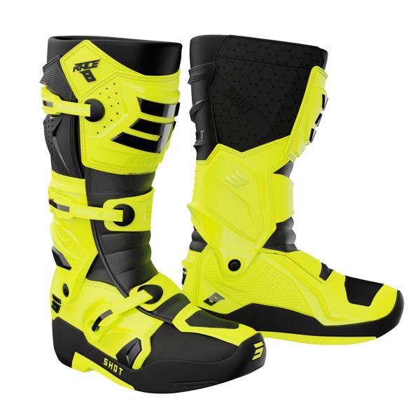 Botas Motocross SHOT Carrera 8 Amarillo Nen