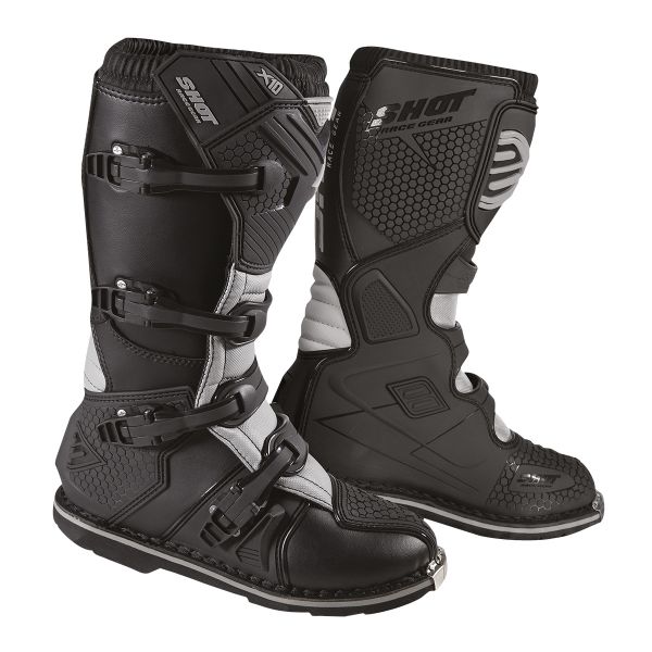 Botas Motocross SHOT X10 2.0 Black Grey