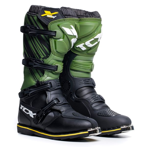 Botas Motocross TCX X-Blast Black Green Yellow