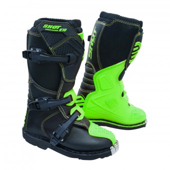 Botas Motocross SHOT K10 2.0 Verde Fosforescente