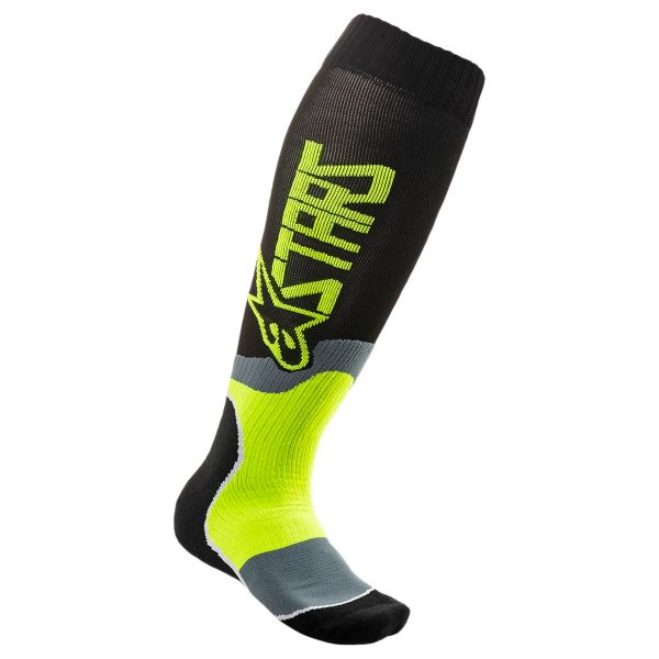 Calcetines Motocross Alpinestars Mx Plus-2 Socks Black Yellow Fluo