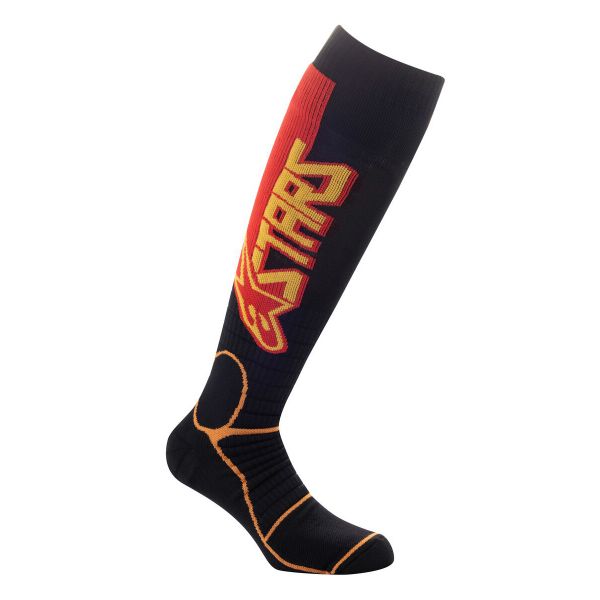 Calcetines Motocross Alpinestars Mx Pro Socks Black Yellow Tangerine