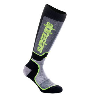 Calcetines Motocross Alpinestars Youth MX Plus Negro Gris Amarillo Fluo Calcetines Motocross Alpinestars Youth MX Plus Negro Gris Amarillo Fluo