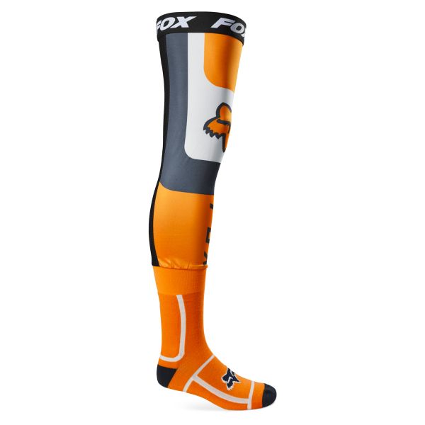 Calcetines Motocross FOX Flexair Knee Brace Sock Flo Orange